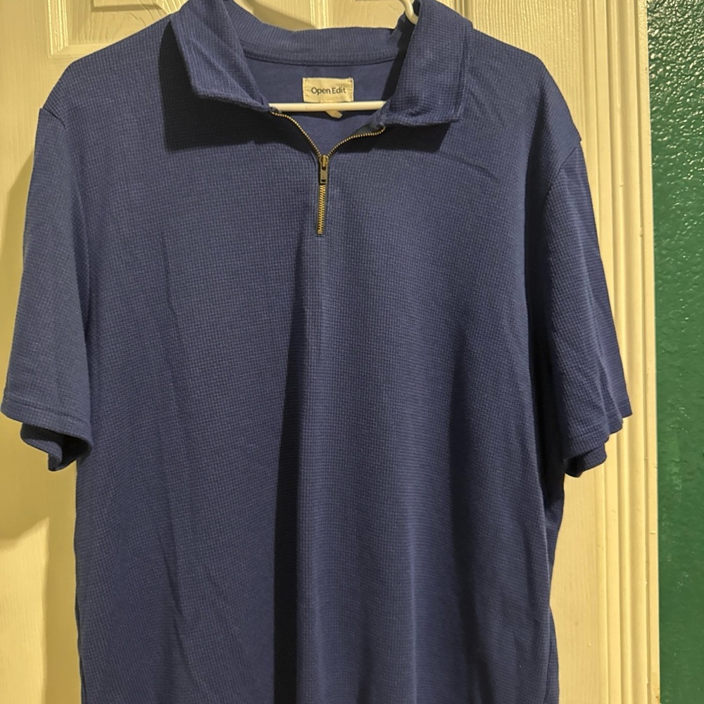 Open Edit Classic Blue Polo Shirt